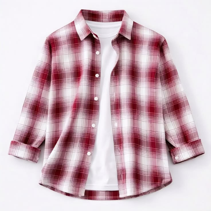 men’s red plaid shirt outfit casual street style fashion inspiration❤️